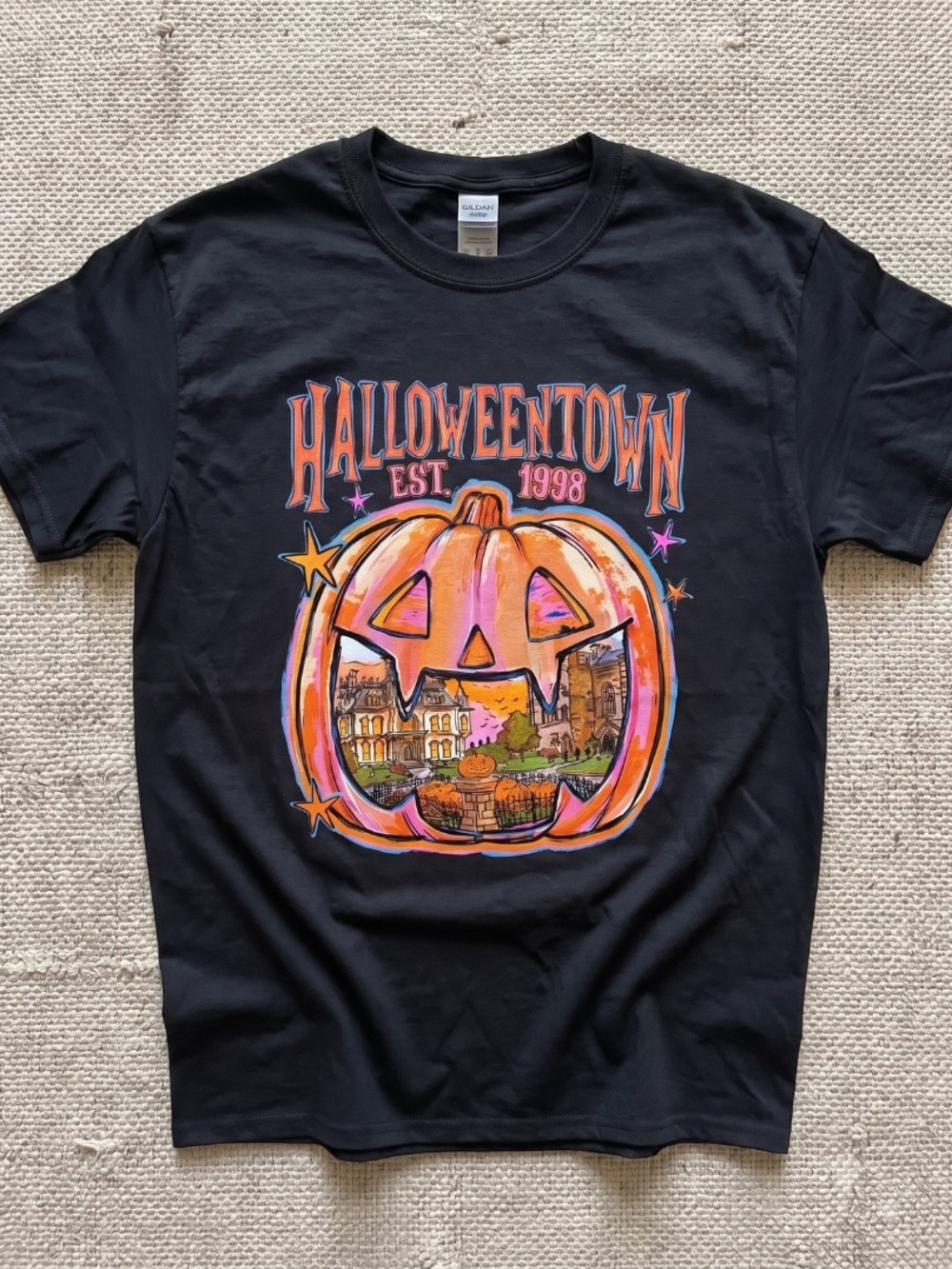 Halloweentown EST 1998 Graphic T-Shirt Halloween Pumpkin Spooky Tee